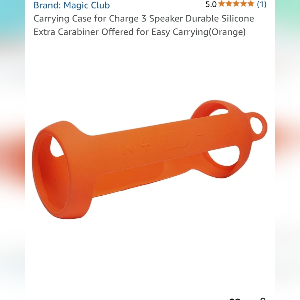 Orange Silicone Speaker Holder SPEAKER NoT INCLUDED